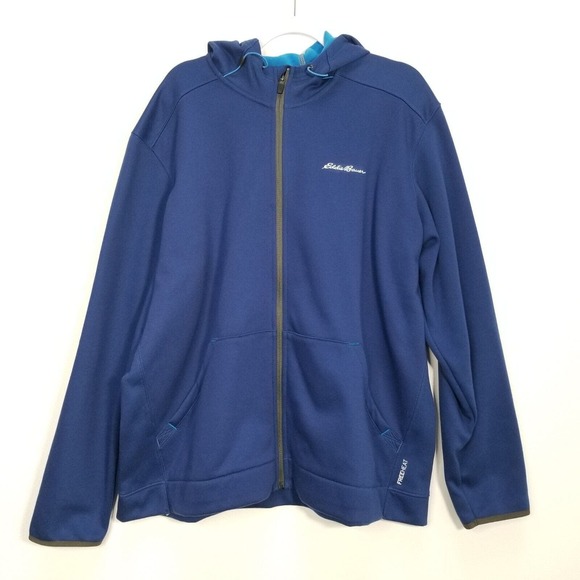 Eddie Bauer Other - Eddie Bauer NWOT Men’s Full Zip-up Hooded Sweatshirt Blue FreeHeat Size 2XL